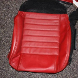 red seat covers   passenger seat