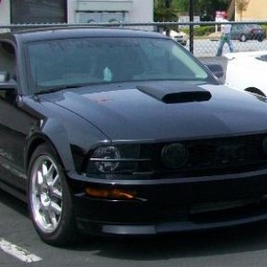 Mine, lowered with GT500 tires and wheels (Off a GT500, not aftermarket)