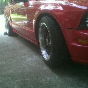 after installing H&R lowering springs from americanmuscle.com