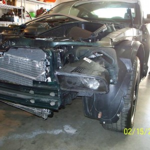 Passenger side after body panels removed