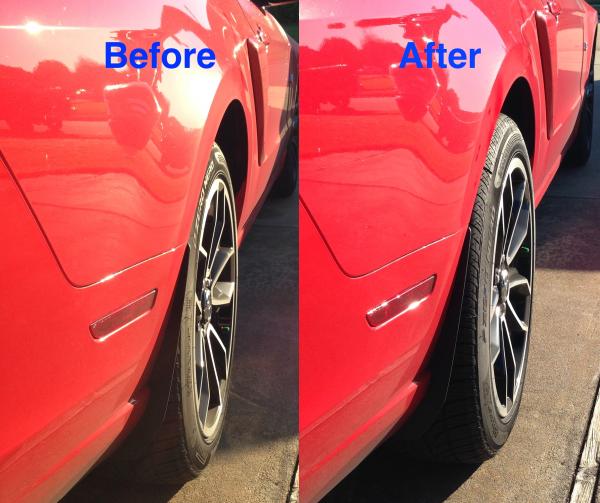 2014 Mustang GT Wheel Spacers Before After