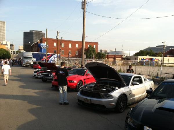 Car Show downtown Tulsa at Mid America Ford-Shelby event