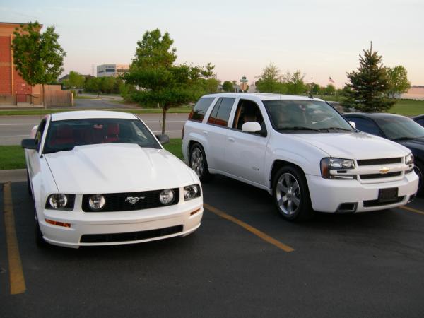 My 2005 stang and my 2007 trailblazer ss.