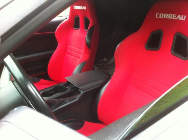 new red Corbeau interior