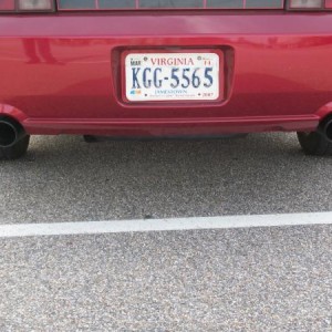 Blacked out exhaust tips