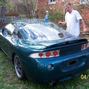Son with new toy