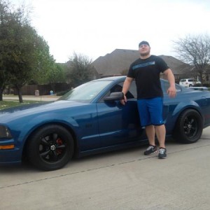 Me and my ride.  Geez I didn't know I was this fuckin big compared to my car I must look dumb driving it haha
