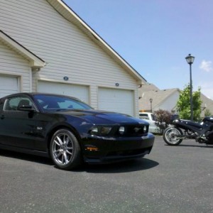 2012 Mustang and 1992 Ninja ZX1100