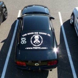 Rear window decal TGDYC

clothing company that sponsors my car check out the site www.tgdyc.com