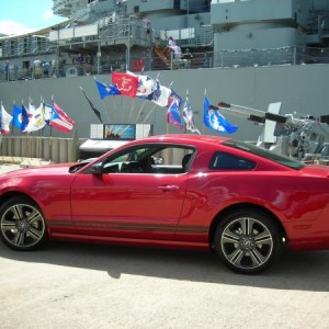 Alongside USS Missouri (BB-63)