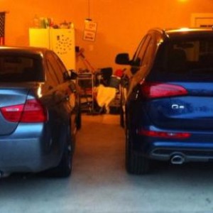 My garage... Wife drives the new big blue beast