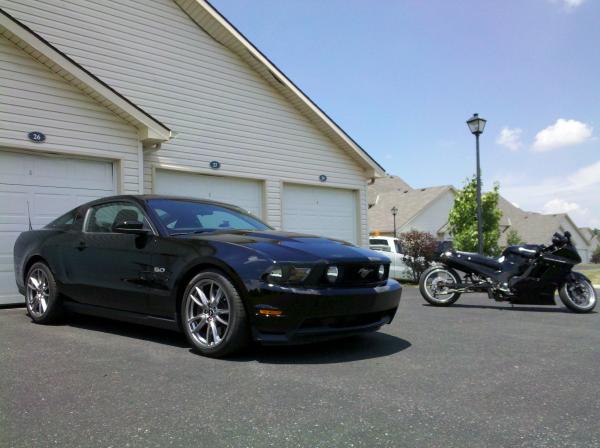 2012 Mustang and 1992 Ninja ZX1100