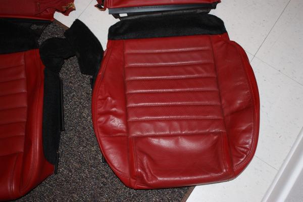 red seat covers   driver seat