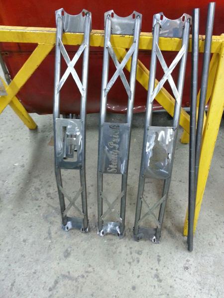 Strut tower braces before coating