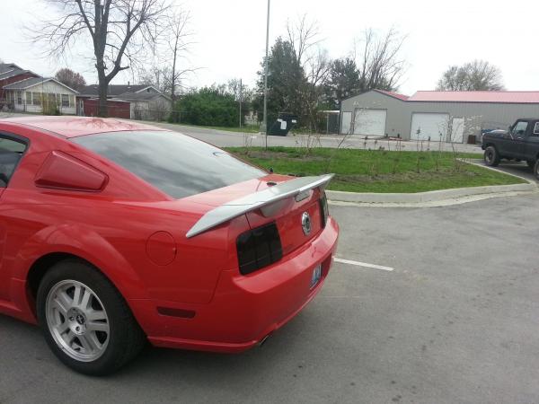 Test fit of roush spoiler before painting