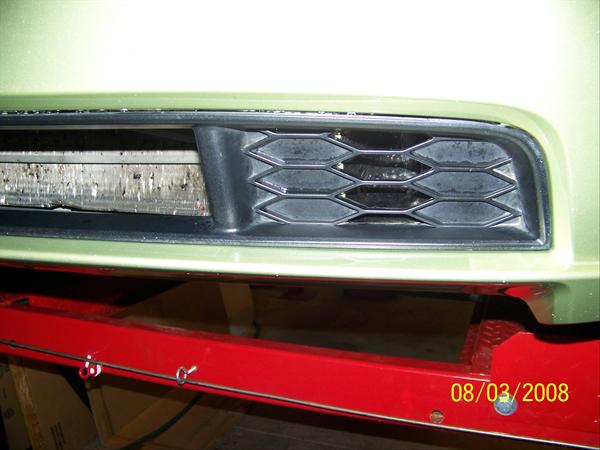 with grill after painting the scoops