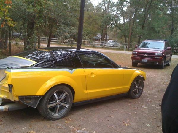 working on the car