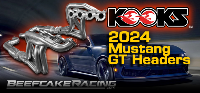 Kooks Long Tube Headers for the 2024 Mustang 5.0L GT now available at Beefcake Racing