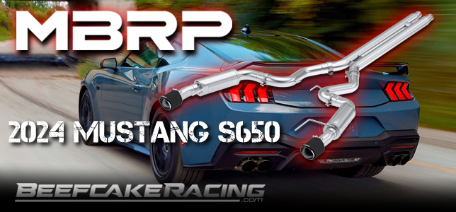 MBRP 2024 Mustang GT Exhaust available now at Beefcake Racing