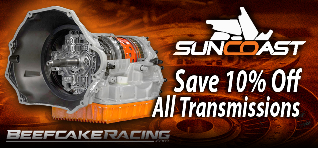Suncoast Performance Transmissions on sale 10% off at Beefcake Racing